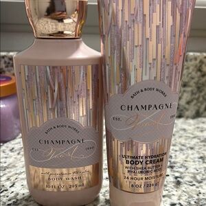 Bath & Body Works Champagne Toast Body Wash and Cream Set